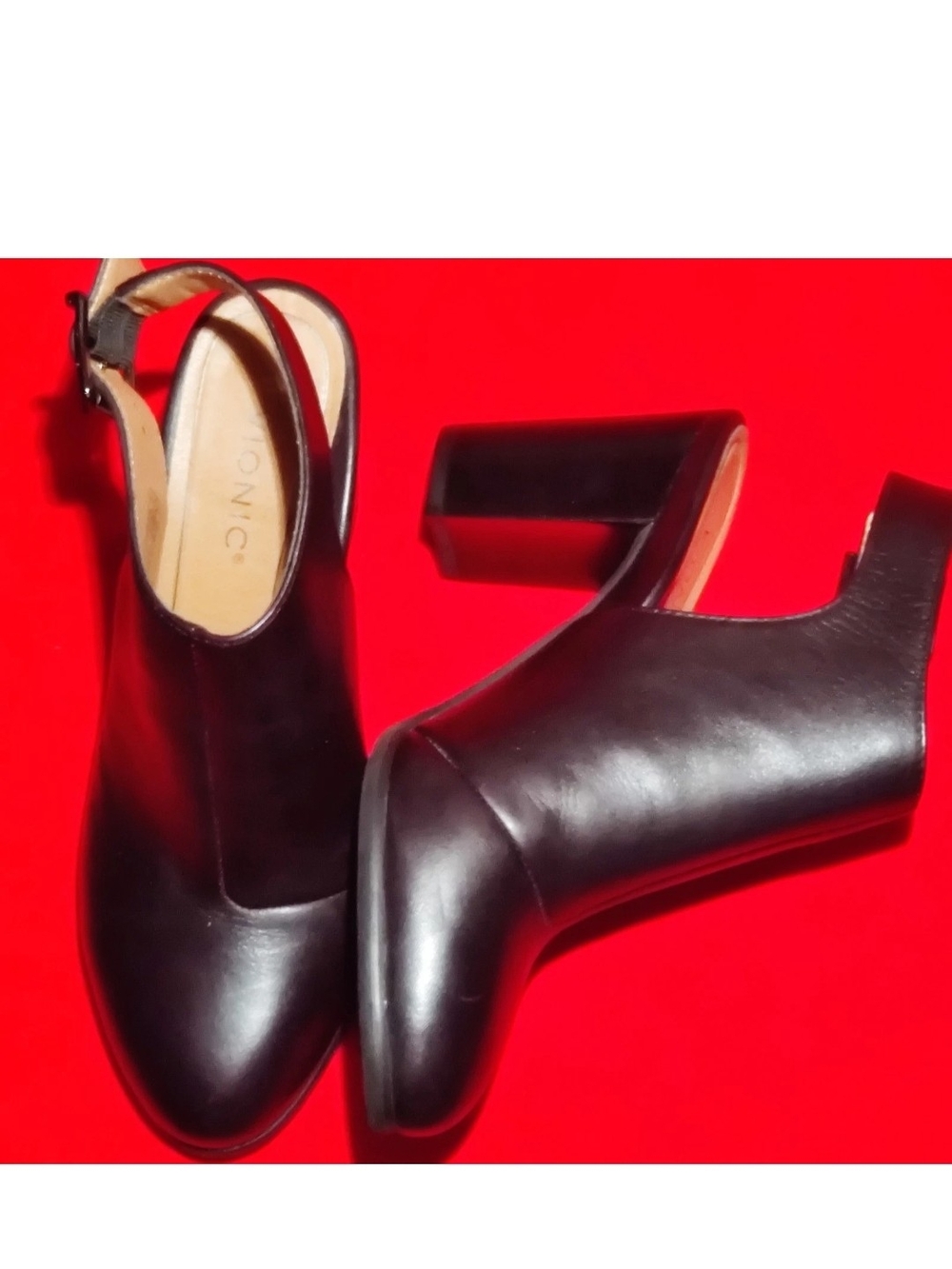Vionic Womens 6 Lacey Open Heels Black Shoes...New